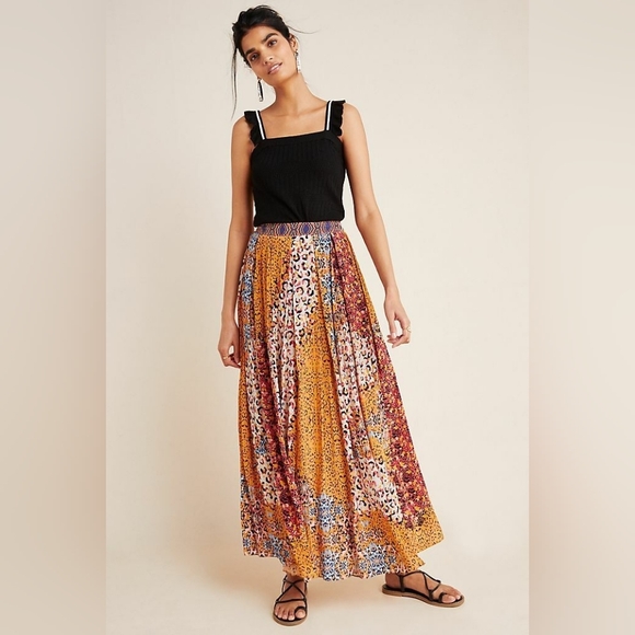 Anthropologie Dresses & Skirts - Anthro Bhanuni By Jyoti Panthera Animal Print Maxi‎ Skirt 8